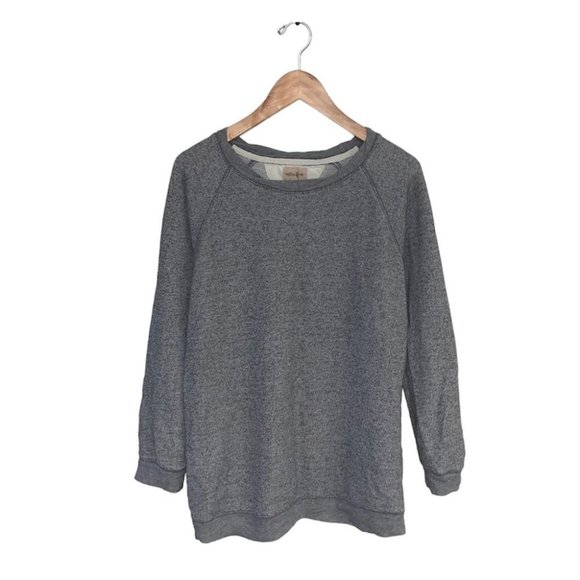Wilfred Free Sweater Women’s Size XXS Oversized Grey Heathered Crewneck Aritzia - Picture 1 of 7